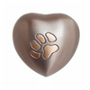 Relicario para mascotas corazón con marca de patita
